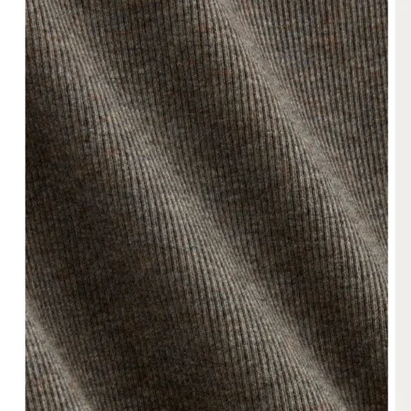 Everlane The Luxe Rib Scoop-Neck Tee - Heathered Fatigue - Picture 2 of 4